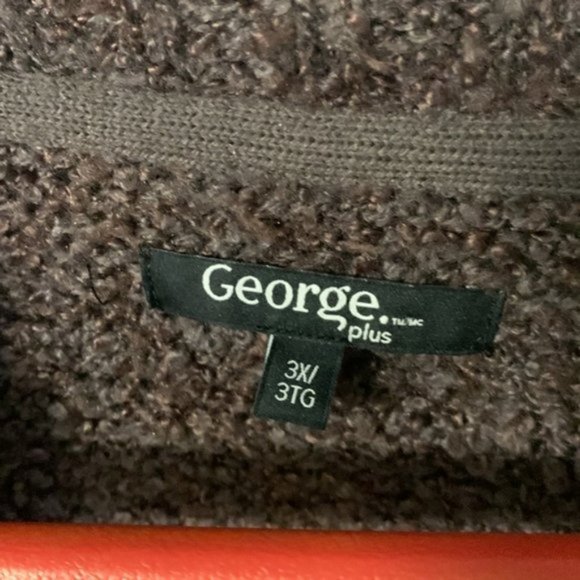 George Brown Cardigan Plus Size 3x - Picture 2 of 4